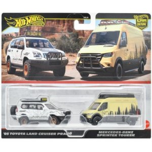 画像: 2024 HW CAR CULTURE "PREMIUM 2PACK" 【  '05 トヨタ ランドクルーザー プラド/メルセデス・ベンツ スプリンター ツアラー】WHITE-SAND/RR(2024年4月下旬入荷予定）