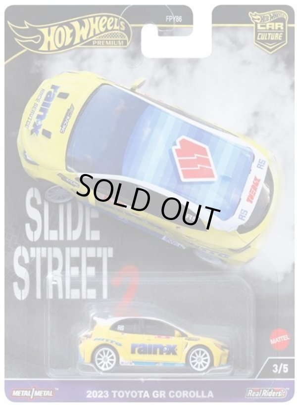 画像1: 【仮予約】PRE-ORDER - 2024 HW CAR CULTURE "スライド ・ストリート" 【2023 トヨタ GR カローラ】YELLOW/RR (2024年6月下旬入荷予定)