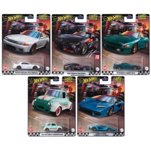 画像: 2024 HW BOULEVARD 【Bアソート 5種セット】日産スカイライン GT-R (BNR32)/2021 トヨタ GR スープラ/三菱 3000GT VR-4/'60s フィアット 500 D モディフィカド/ランボルギーニ カウンタック LPI 800-4
