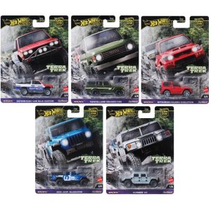 画像: 2024 HW CAR CULTURE 【テラトレック - 5種セット】ダットサン キングキャブ バハ カスタム/トヨタ ランドクルーザー FJ60/三菱 パジェロ エボリューション/2020 ジープ グラディエイター/ハマー H1