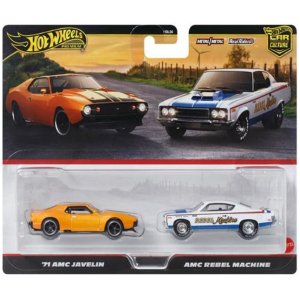 画像: 2025 HW CAR CULTURE "PREMIUM 2PACK" 【'71 AMC ジャヴェリン/AMC レベル マシーン】ORANGE/WHITE/RR