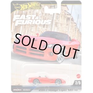 画像: 2025 HW FAST & FURIOUS (ワイルド・スピード) 【'03 ダッジバイパー SRT10】RED/RR