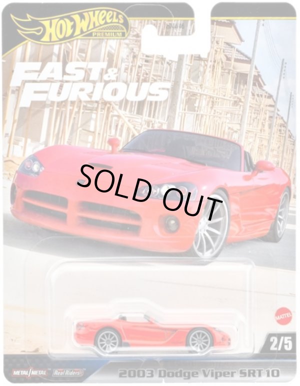 画像1: 2025 HW FAST & FURIOUS (ワイルド・スピード) 【'03 ダッジバイパー SRT10】RED/RR
