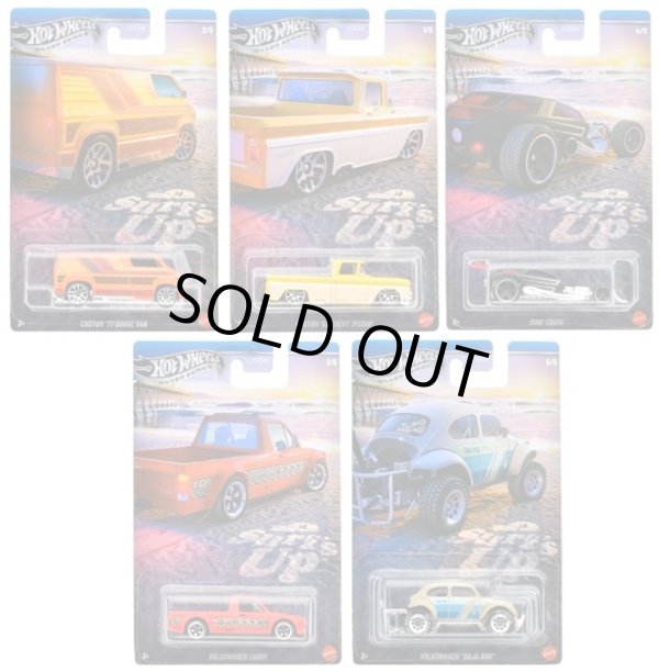 画像1: 【仮予約】PRE-ORDER - 2025 HW オートモーティブ【SURF'S UP 5種セット】カスタム '77 ダッジバン/カスタム '62 シェビー ピックアップ/サーフクレート/フォルクスワーゲン キャディ/フォルクスワーゲン バハバグ(2025年5月上旬入荷予定）