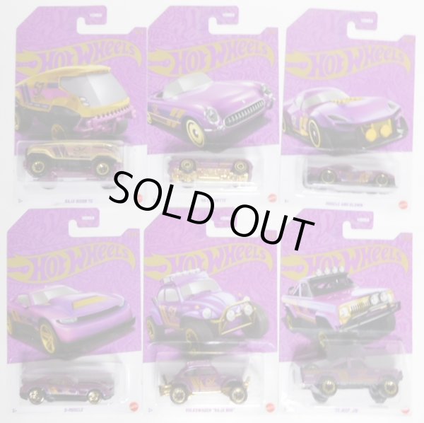 画像1: 【US版】2025 HW 57TH ANNIVERSARY PEARL & CHROME SERIES1【6種セット】BAJA BISTON T5(CHASE)/'73 JEEP J10/D-MUSCLE/VOLKSWAGEN "BAJA BUG"/MUSCLE AND BLOWN/'55 CORVETTE (予約不可)