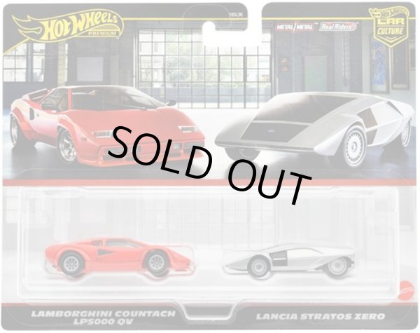 画像1: 【仮予約】PRE-ORDER - 2025 HW CAR CULTURE "PREMIUM 2PACK" 【ランボルギーニ カウンタック LP5000 QV/ランチア ストラトス ゼロ】RED/SILVER/RR(2025年5月末入荷予定）(ショートした場合は先着順となります）