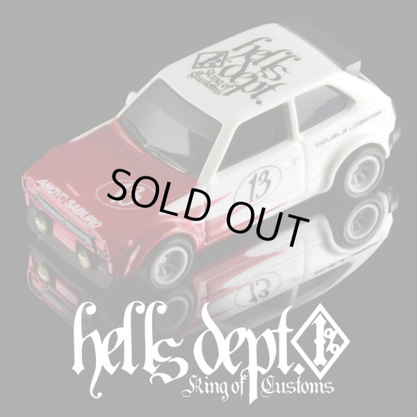 画像1: HELLS DEPT 2025 - DOUBLE LOSER[S] 【Scallop Honda Civic(カスタム完成品）】WHITE-RED/RR （送料サービス適用外）