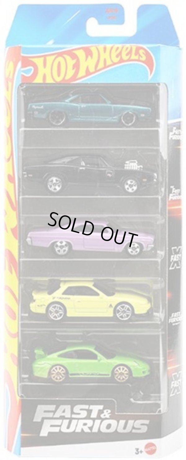 画像1: 【仮予約】PRE-ORDER - 2025 5PACK 【"FAST & FURIOUS" ワイルド・スピード 5パック(国内流通版）】'68 Plymouth Barracuda Formula S/'70 Dodge Charger R/T/1966 Chevy Impala/Nissan Silvia (S13)/Porsche 911 GT3 RS(2025年9月中旬入荷予定）
