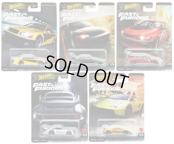 画像1: 【仮予約】PRE-ORDER - 2025 HW FAST & FURIOUS (ワイルド・スピード) 【Dアソート5種セット】トヨタ チェイサー JZX 100/1993 ホンダ シビック クーペ EX EJ1/ランサー エボリューション IX/ポルシェ 911 カレラ RS 3.8/ランボルギーニ ガヤルド LP 570-4 スーパーレッジェーラ(2025年10月下旬入荷予定）