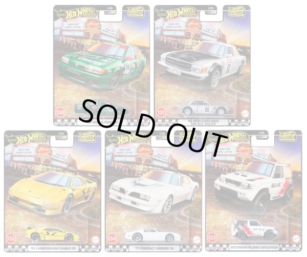 画像1: 【仮予約】PRE-ORDER  - 2025 HW BOULEVARD 【Dアソート 5種セット】'94 日産 プリメーラ/'80 メルセデス・ベンツ 500 SLC ラリー/'95 ランボルギーニ ディアブロ SV/'77 ポンティアック ファイヤーバード TA/三菱 パジェロ エボリューション(2025年11月末入荷予定）