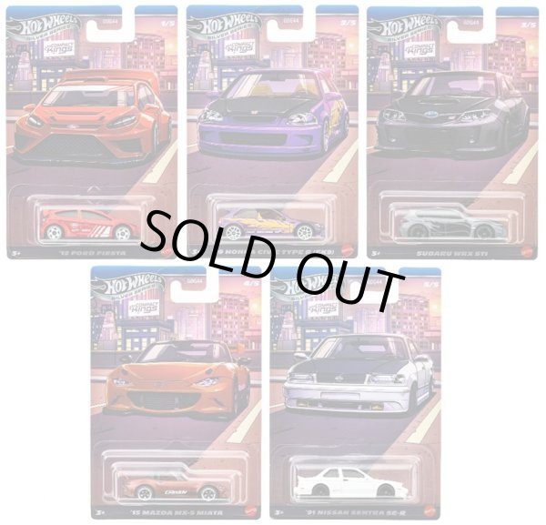 画像1: 【仮予約】PRE-ORDER - 2025 HW オートモーティブ【コンパクト・キングス 5種セット】'12 フォード・フィエスタ/'99 ホンダ・シビック タイプR(EK9)/スバル WRX STI/'15 マツダ MX-5 ミアータ/’91 日産セントラ SE-R(2025年12月上旬入荷予定）