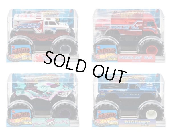 画像1: 【仮予約】PRE-ORDER - 2026 HW MONSTER TRUCKS! 【1/24 ビッグサイズ　Bアソート4種セット】レスキュー・ランペイジャー/ハウリン 64/グレート・バイト/ビッグフット (2026年1月下旬入荷予定）(お取り置き不可）