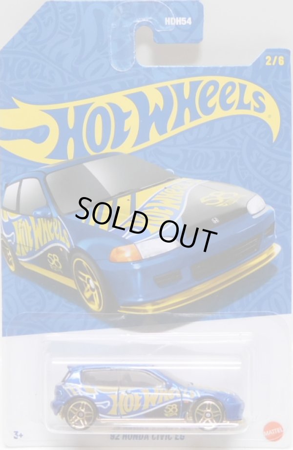 画像1: 【US版】2026 HW 58TH ANNIVERSARY PEARL & CHROME SERIES1【'92 HONDA CIVIC EG】BLUE-GOLD (予約不可)