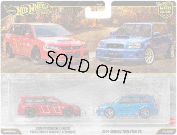 画像1: 【仮予約】PRE-ORDER - 2026 HW CAR CULTURE "PREMIUM 2PACK" 【2005 三菱ランサー エボリューション IX ワゴン/2004 スバル フォレスター STI】RED/BLUE/RR (2026年2月末頃入荷予定）
