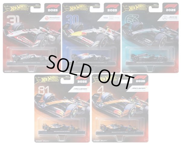 画像1: 【仮予約】PRE-ORDER - 2026 HW FORMULA 1 【"FORMULA 1" レース Jアソートメント(8個入り)】マネーグラム・ハース　フォーミュラ 1 チーム (#31)/ビザ・キャッシュアップ レーシングブルズ フォーミュラ 1 チーム (#30)/メルセデス-AMG ペトロナス フォーミュラ 1 チーム (#63)/マクラーレン フォーミュラ 1 チーム (#81),(#4)(2026年3月中旬入荷予定）(ショートした場合は先着順となります）