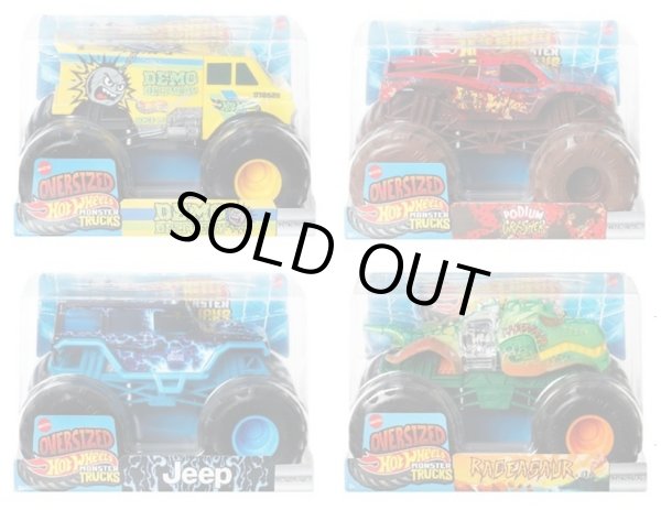 画像1: 【仮予約】PRE-ORDER - 2026 HW MONSTER TRUCKS! 【1/24 ビッグサイズ　Fアソート4種セット】デモ デリバリー/ポディウム・クラッシャー/ジープ/レイジアサウル (2026年6月中旬入荷予定）(お取り置き不可）