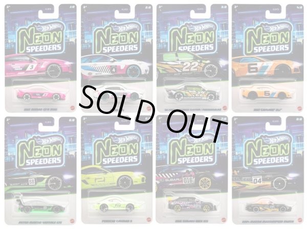 画像1: 【仮予約】PRE-ORDER - 2026【ネオン・スピーダーズ アソート Gアソート(10個入り)】2017 日産 GT-R（R35）/BMW M4/'22 フォード マーベリック カスタム/2017 カマロ ZL1/アストンマーティン バンテージ GTE/ポルシェ ケイマン S/2016 スバル WRX STI/2004 マツダ マツダスピード ミアータ(2026年7月初旬入荷予定）