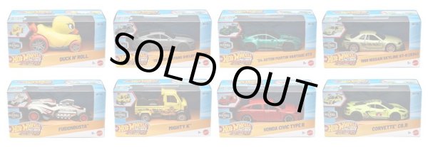 画像1: 【仮予約】PRE-ORDER - 2026 HW プルバック 1:43【Rアソート (8個入り)】ダックン・ロール/'20 フォード マスタング シェルビー GT500/'24 アストンマーティン バンテージ GT3/1999 日産 スカイライン GT-R (R34)/フュージョンバスタ/マイティー K/ホンダ シビック タイプR/コルベット C8.R(お取り置き不可)(2026年7月中旬入荷予定）