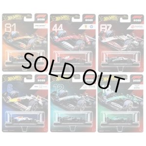 画像: 【仮予約】PRE-ORDER - 2025 HW FORMULA 1 【"FORMULA 1" レース Lアソートメント(8個入り)】マクラーレン(#81)/スクーデリア・フェラーリ HP (#44)/マネーグラム・ハース(#87)/ビザ・キャッシュアップ レーシングブルズ(#6)/メルセデス-AMG ペトロナス(#12)/アストンマーティン アラムコ(#18)(2026年8月下旬入荷予定)