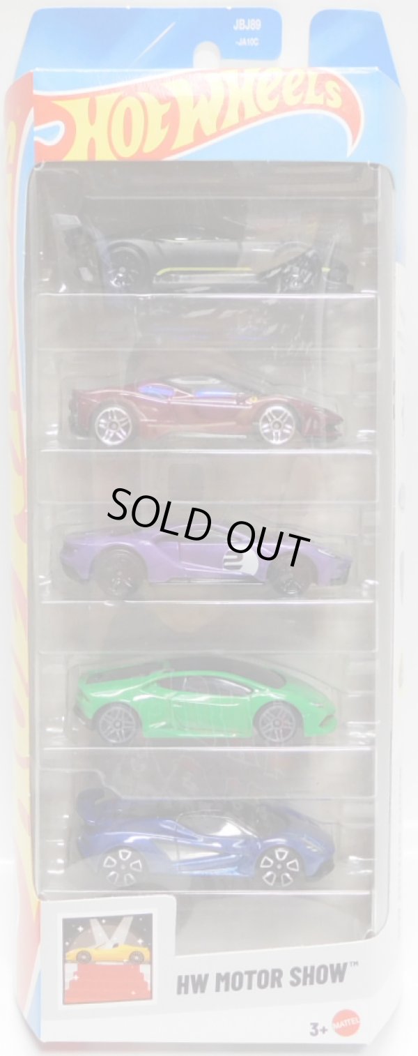 画像1: 【US版】2025 5PACK 【HW MOTOR SHOW】Aston Martin Vulcan/Ferrari SF90 Stradale/'17 Ford GT/Lamborghini Huracán LP 610-4/Lotus Evija（予約不可）