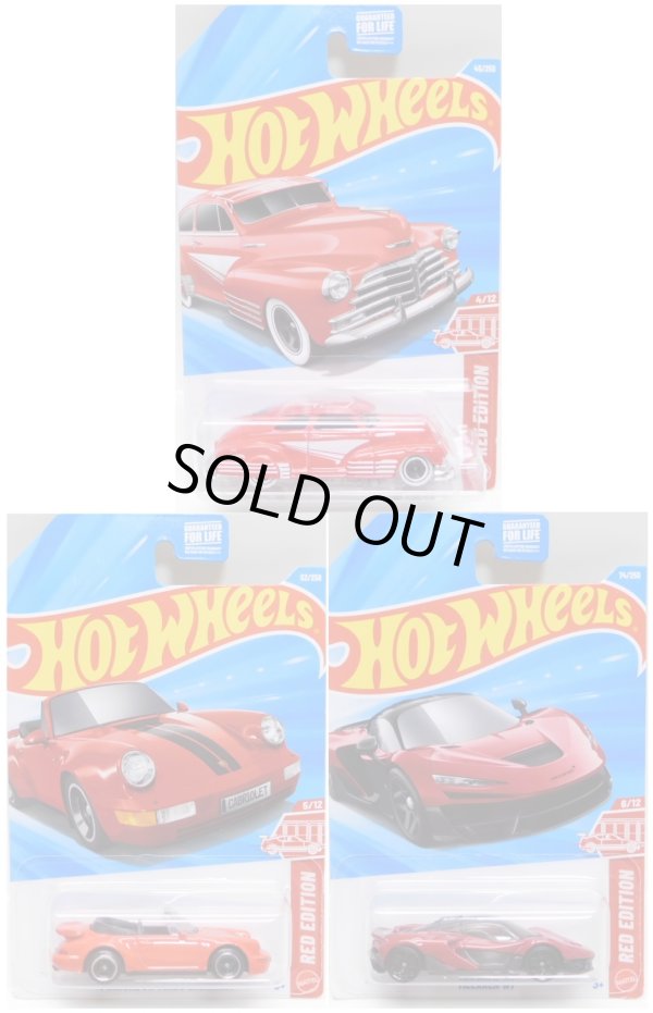 画像1: 2026 TARGET EXCLUSIVE "RED EDITION" 【#4,#5,#6 3種セット('47 CHEVY FLEETLINE/PORSCHE 911 TURBO CABRIOLET/McLAREN W1)】RED (予約不可）