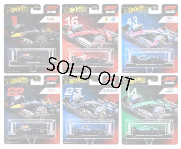 画像1: 【仮予約】PRE-ORDER - 2025 HW FORMULA 1 【"FORMULA 1" レース Mアソートメント(8個入り)】オラクル レッドブル・レーシング (#1)/スクーデリア・フェラーリ HP (#16)/BWT アルピーヌ フォーミュラ 1 チーム (#43)/オラクル レッドブル・レーシング (#22)/アトラシアン ウィリアムズ レーシング (#23)/アストンマーティン アラムコ フォーミュラ 1 チーム (#14)(2026年10月末頃入荷予定）