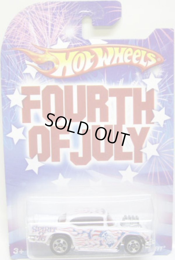 画像1: 2008 WALMART EXCLUSIVE 4th of July 【'57 CHEVY】　WHITE/5SP