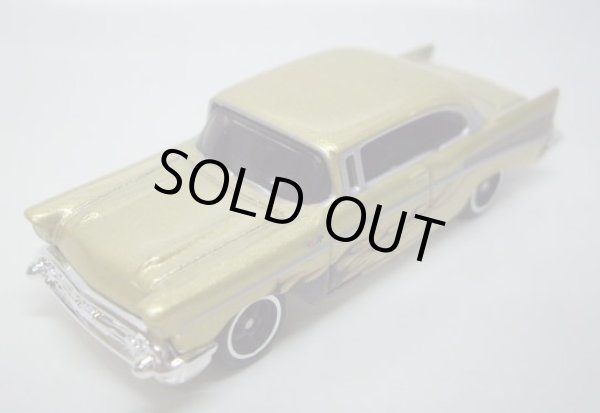 画像1: LOOSE - LARRY'S GARAGE 21CAR SET 【'57 CHEVY BEL AIR】　MET.GOLD/RR (CHASE)