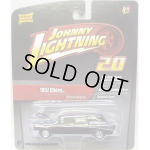 画像: JOHNNY LIGHTNING 2.0  R4 【"WICKED WAGONS" 1957 CHEVY】 BLACK