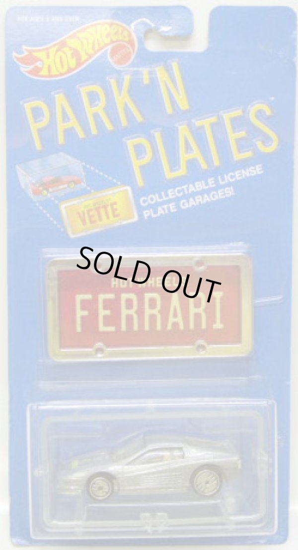 画像1: PARK'N PLATES 【FERRARI TESTAROSSA (2048)】 SILVER/UH (TAN INTERIOR) (RED PLATE)