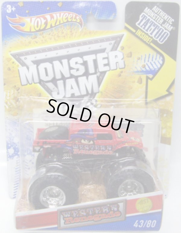 画像1: 2011 MONSTER JAM INSIDE TATTOO 【WESTERN RENEGADE】 RED (1ST EDITIONS 2010)