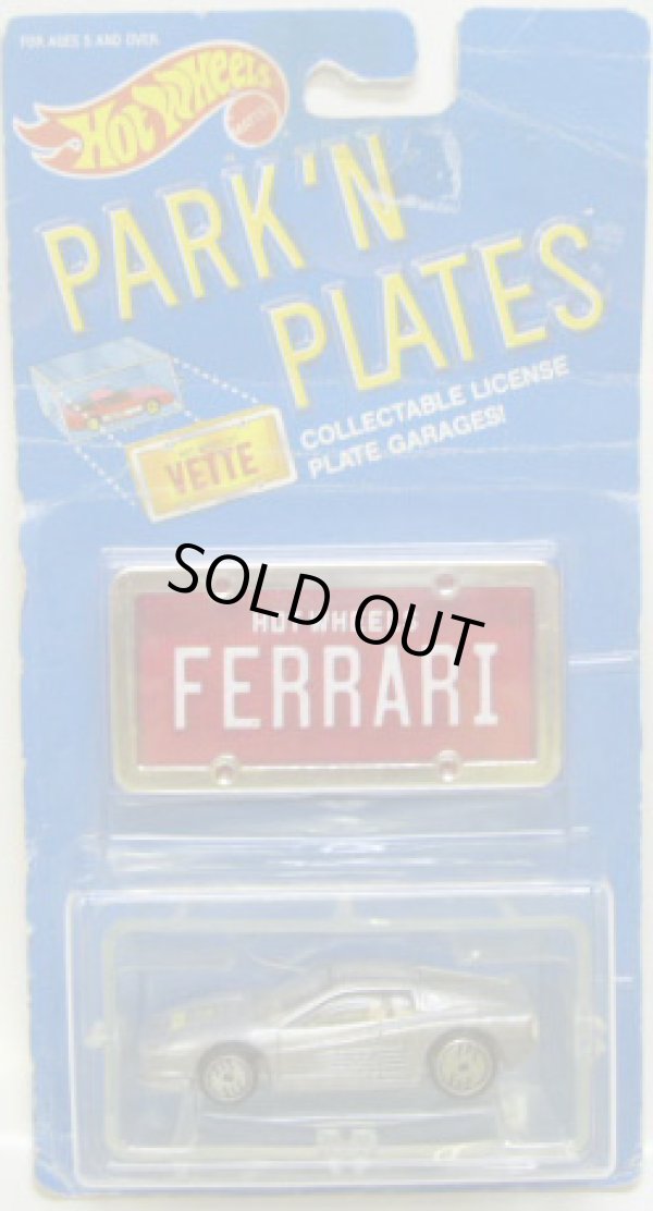 画像1: PARK'N PLATES 【FERRARI TESTAROSSA (2048)】 SILVER/UH (TAN INTERIOR) (RED PLATE)