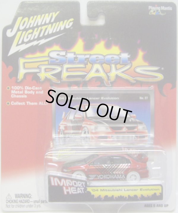 画像1: 2004 JOHNNY LIGHTNING - STRRET FREAKS 【'04 MITSUBISHI LANCER EVOLUTION】　MET.RED (WHITE LIGHTNING)