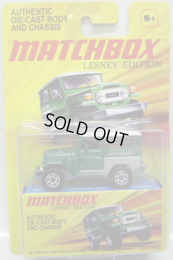 画像1: 2010 LESNEY EDITION 【'68 TOYOTA LAND CRUISER (FJ40)】 GREEN (MATCHBOX TAMPO)