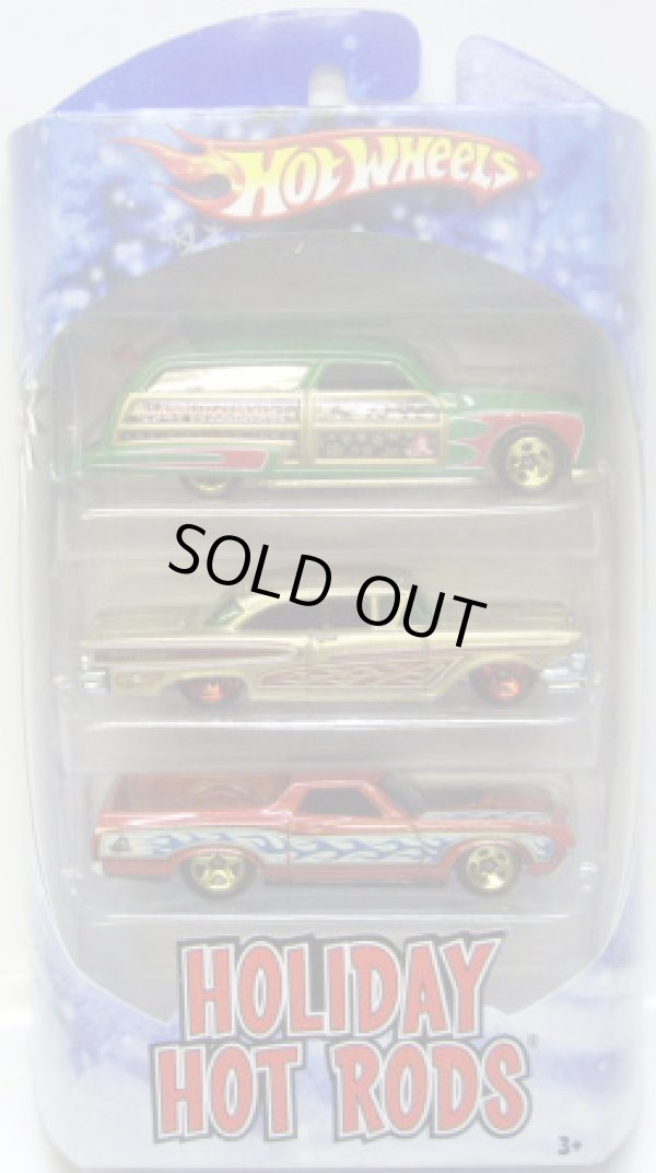 画像1: 2010 HOLIDAY HOT RODS 3PACK 【PURPLE PASSION WOODIE/'58 EDSEL/'72 FORD RANCHERO】　TARGET EXCLUSIVE