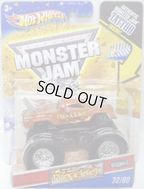 画像1: 2011 MONSTER JAM INSIDE TATTOO 【PILLAGE IDIOT】 MET.ORANGE (HW ORIGINALS)