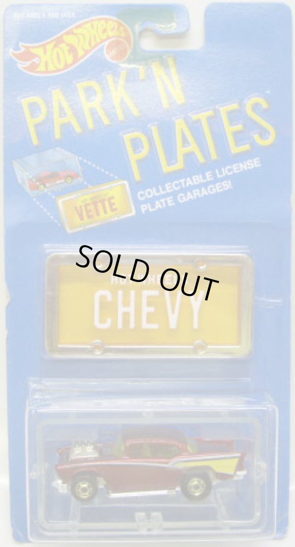 画像1: PARK'N PLATES 【'57 CHEVY (2178)】 MET.RED/HO  (YELLOW PLATE)