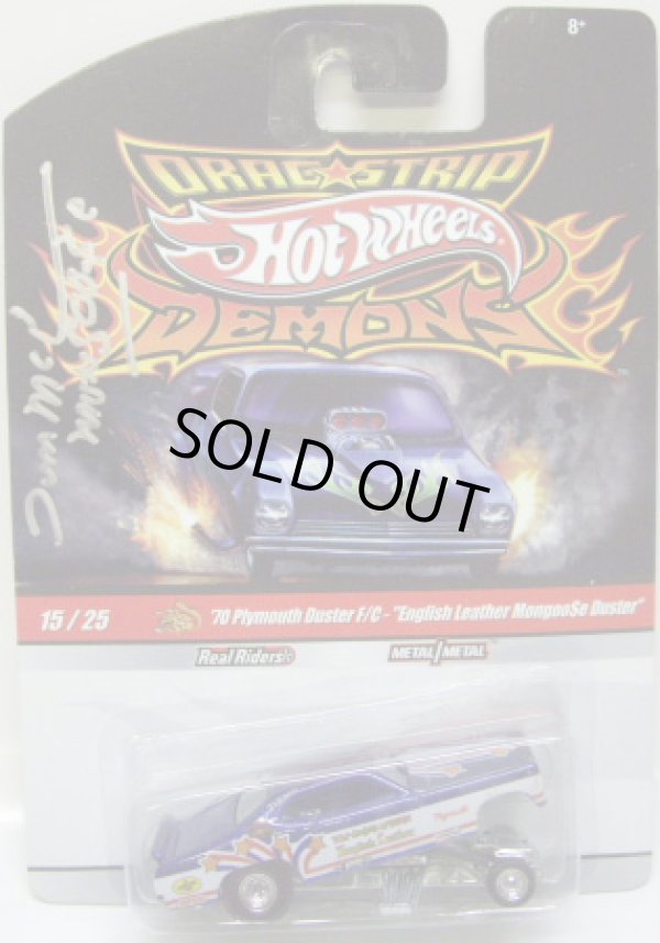 画像1: 2010 DRAGSTRIP DEMONS 【'70 PLYMOUTH DUSTER F/C - "ENGLISH LEATHER MONGOOSE DUSTER"】　BLUE/RR (手書きのサイン入り）