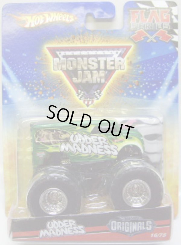 画像1: 2010 MONSTER JAM FLAG SERIES 【UDDER MADNESS - DAIRY DELIVERY (HOT WHEELS ORIGINALS)】　GREEN (TAMPOバリエーション・牛柄小）