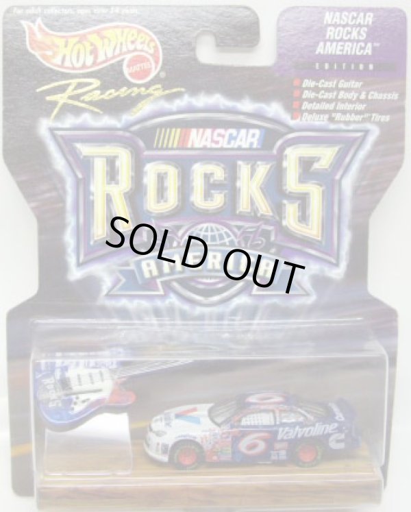 画像1: 2000 HOT WHEELS RACING NASCAR ROCKS AMERICA 【#6 TEAM VALVOLINE FORD TAURUS】　WHITE/RR