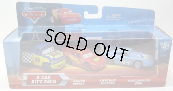 画像1: PISTON CUP 3-CAR GIFT SET 【DEXTER HOOVER/LIGHTNING McQUEEN/RACE DAMAGED KING】