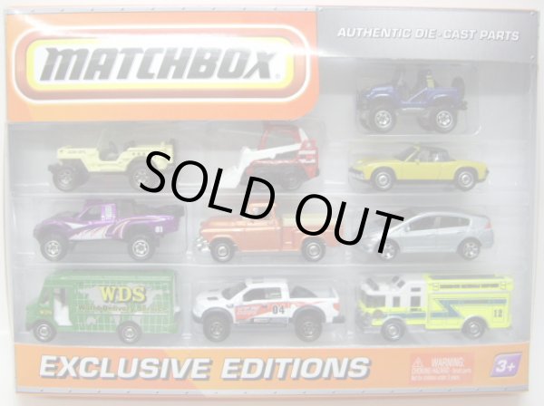 画像1: MATCHBOX 10PACK 【EXCLUSIVE EDITIONS】Cliff Hanger/Jeep Willys/Skidster/VW Porsche 914/Baja Bullet/1957 GMC Stepside/Honda Insight/Express Delivery/'10 Ford F-150 SVT Raptor/Hazard Squad  (ALL EXCLUSIVE COLORS)