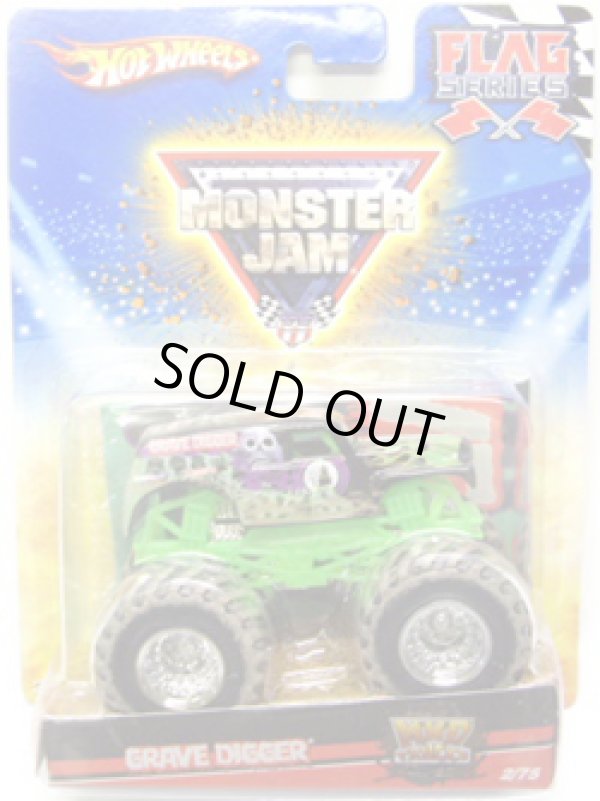 画像1: 2010 MONSTER JAM FLAG SERIES 【GRAVE DIGGER (MWD TRUCKS)】　BLACK