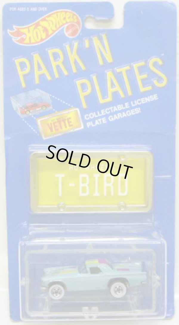 画像1: PARK'N PLATES 【'57 T-BIRD (2072)】 TURQUOISE/WW  (YELLOW PLATE)