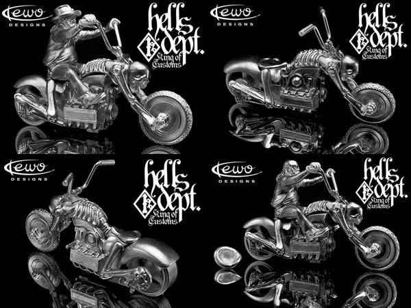 画像: HELLS DEPT 2010 【"Kewo Design" BoneShaker after 40 years】  WHITE METAL MADE　（送料サービス適用外）