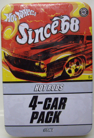 画像: SINCE'68 HOT RODS 4CAR TIN PACK 【3-WINDOW '34, '57 CHEVY, '40 FORD COUPE, T-BUCKET】　