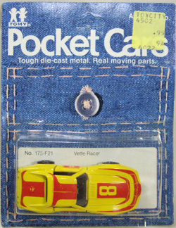 画像: TOMY-POCKET CARS 【VETTE RACER (CORVETTE STINGRAY)】　YELLOW  （USトミカ）