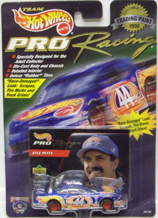 画像: 1998 HOT WHEELS PRO RACING 【KYLE PETTY #44 TEAM HOT WHEELS PONTIAC GRAND PRIX (TRADING PAINT)】　BLUE/RR (逆向き）