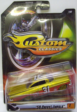 画像: 2007 1/50 CUSTOM CLASSICS 【'59 CHEVY IMPALA】　YELLOWGOLD/RR (CHOJIRO.D.CRAZY　グラフィックデザイン）