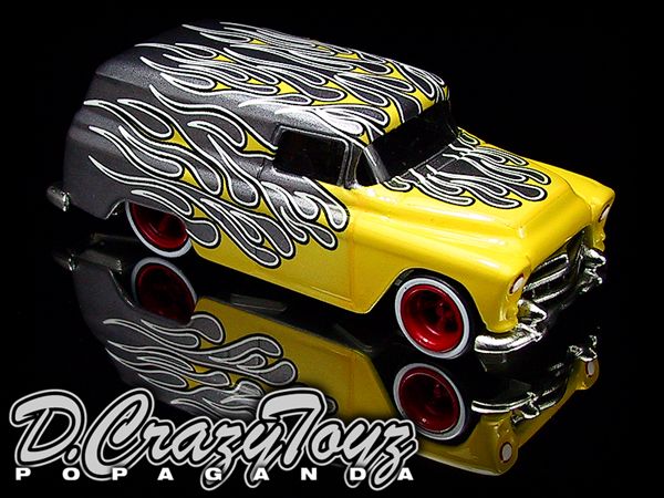 画像: PRE-ORDER HELLS DEPT 2012 【2012 CUSTOM FOR LIFE　'55 CHEVY PANEL (完成品）】  YELLOW-DK.SILVER/RR　（送料サービス適用外） (入荷日未定）